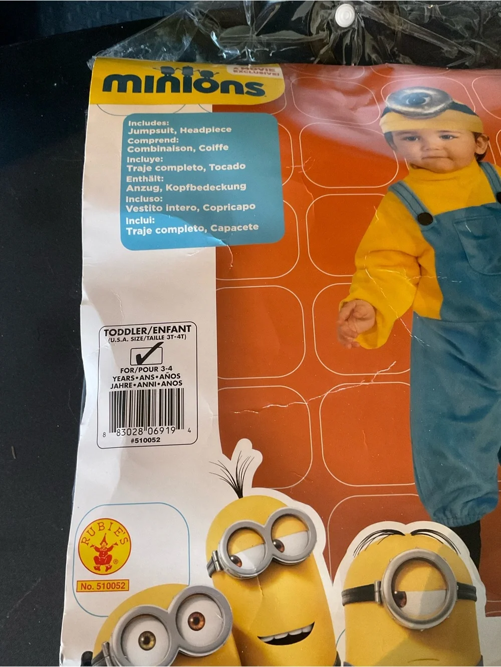 Rubie's Minion Stuart Costume - Yellow & Blue